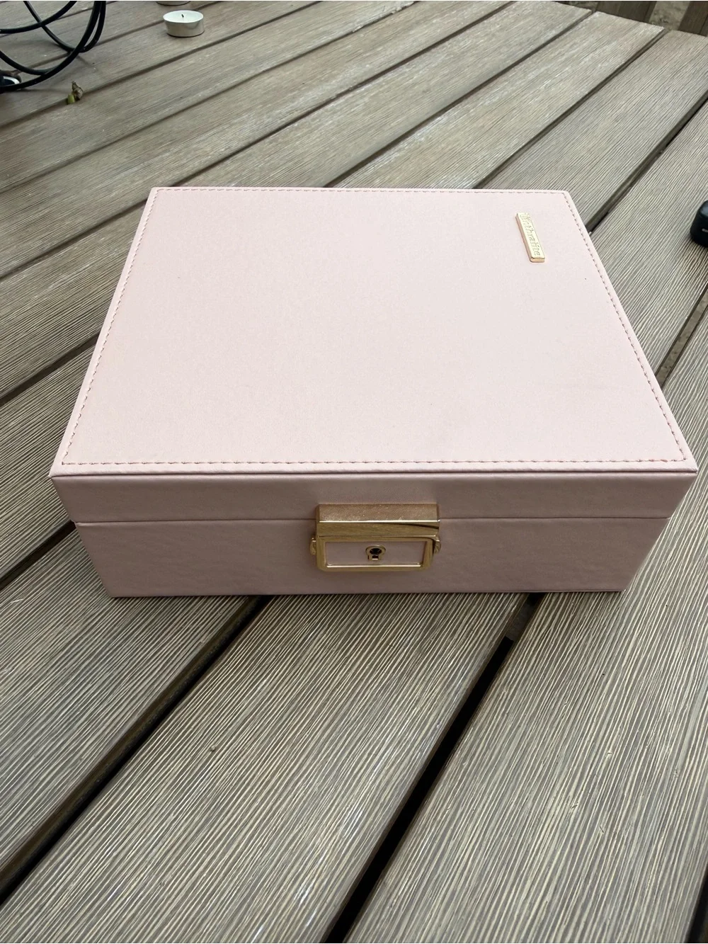 Enthralite Blush Pink Jewelry Box Organizer With Mirror Lock & Key New